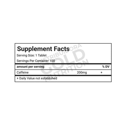 Cafeina HTP 100 comp 200 mg