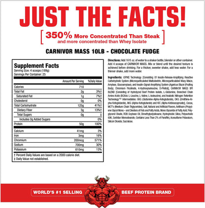 Carnivor Mass 11 Lb - Musclemeds
