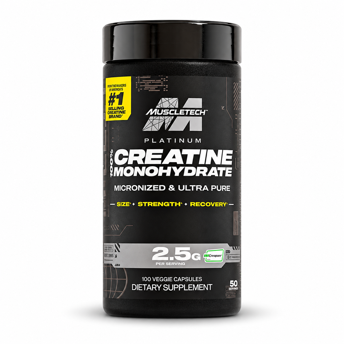 Creatina Platinum 100 Caps - Muscletech - Merkefit Colombia