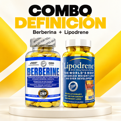 Combo Definición - Lipodrene Amarillo HTP + Berberina HTP - Merkefit Colombia