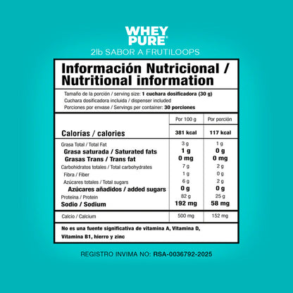 Whey Pure 2 Lb Fruti Loops - Nuevo Lanzamiento
