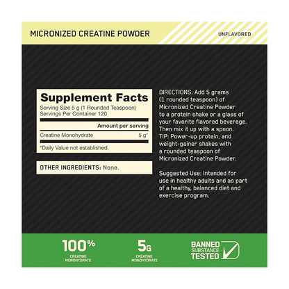 Creatina On 120 Serv - Optimun Nutrition