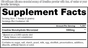 Creatine Monohydrate 300g 60 serv